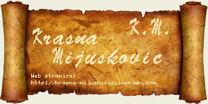 Krasna Mijušković vizit kartica